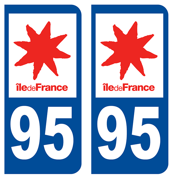 Sticker 95 VAL OISE : Couleur Course