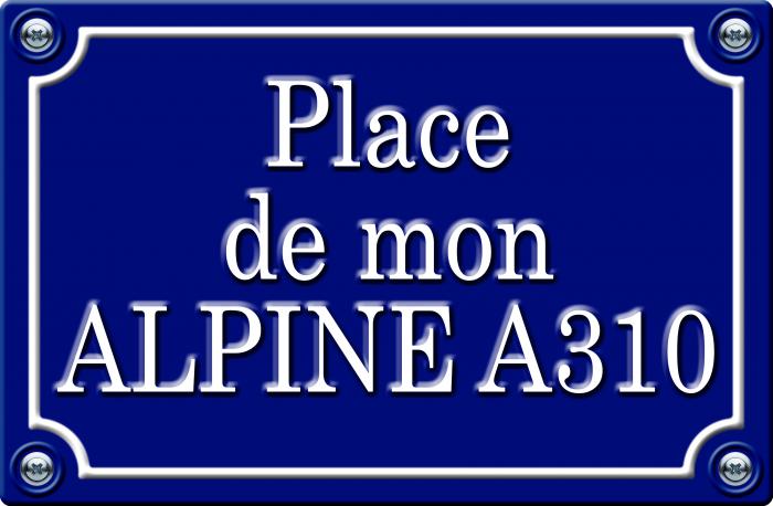 Sticker PLACE DE MON ALPINE A310 : Couleur Course