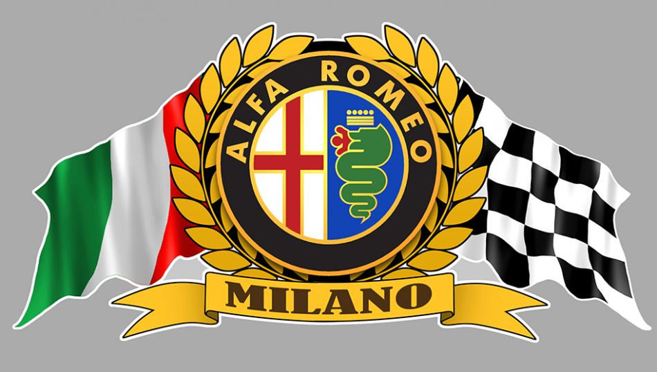 Sticker ALFA ROMEO LAURIERS AA049 : Couleur Course