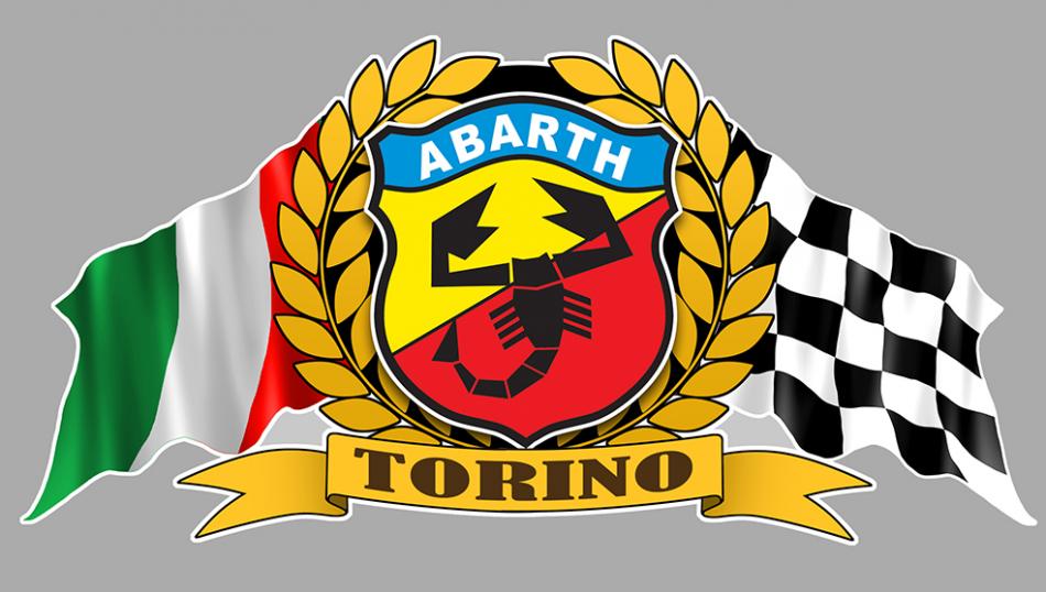 Sticker ABARTH LAURIERS AA050 : Couleur Course