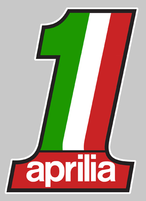 Sticker APRILIA N°1 : Couleur Course