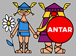 Sticker ANTAR + ANTARETTE AA087 : Couleur Course