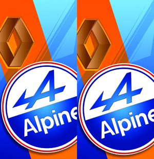 Sticker ALPINE  : Couleur Course