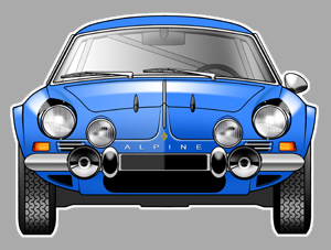 Sticker ALPINE A110 BERLINETTE : Couleur Course