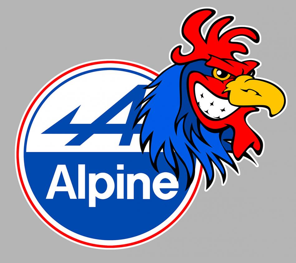 Sticker COQ FRANCE ALPINE AA118D : Couleur Course