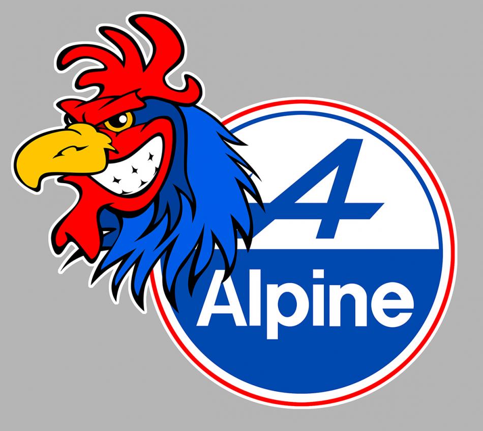 Sticker COQ FRANCE ALPINE AA118G : Couleur Course