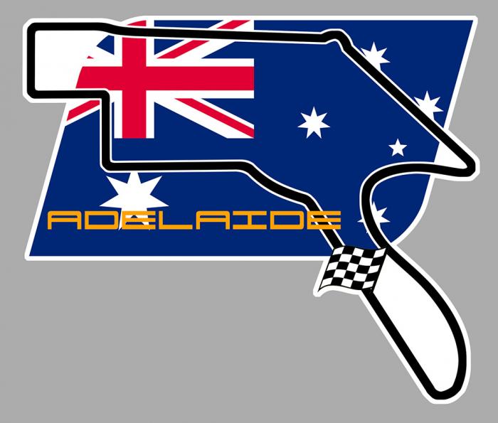 Sticker CIRCUIT ADELAIDE : Couleur Course