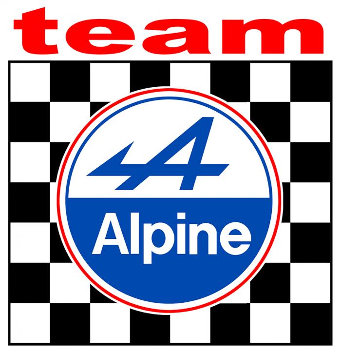 Sticker ALPINE TEAM : Couleur Course