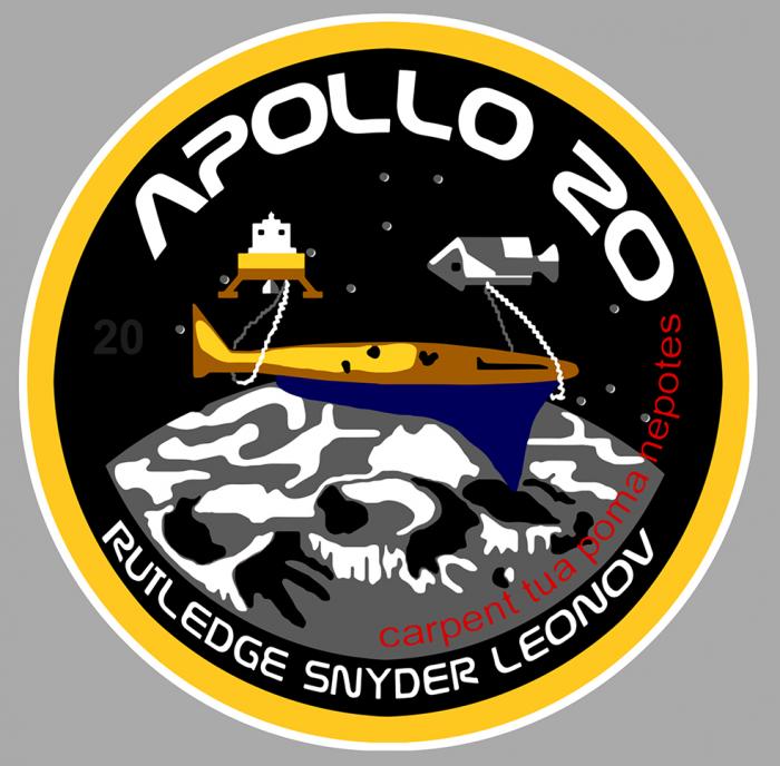 Sticker APOLLO XX 20 NASA : Couleur Course