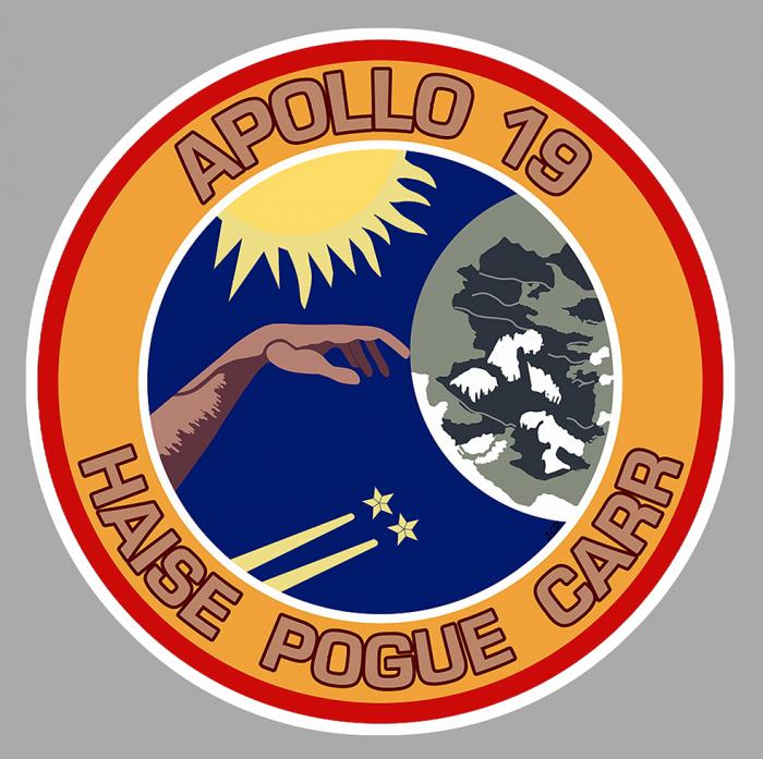 Sticker APOLLO XIX 19 NASA : Couleur Course