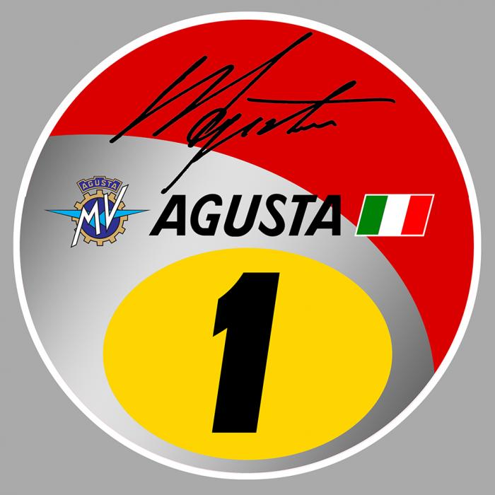 Sticker GIACOMO AGOSTINI MV AGUSTA : Couleur Course