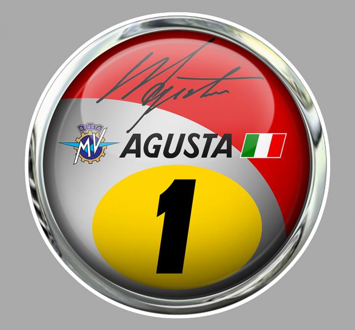 Sticker GIACOMO AGOSTINI MV AGUSTA : Couleur Course