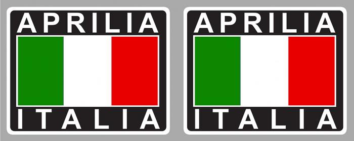 Sticker 2 X APRILIA : Couleur Course