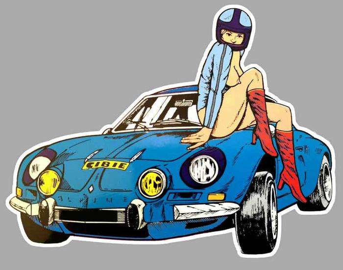 Sticker PINUP ALPINE A110 : Couleur Course