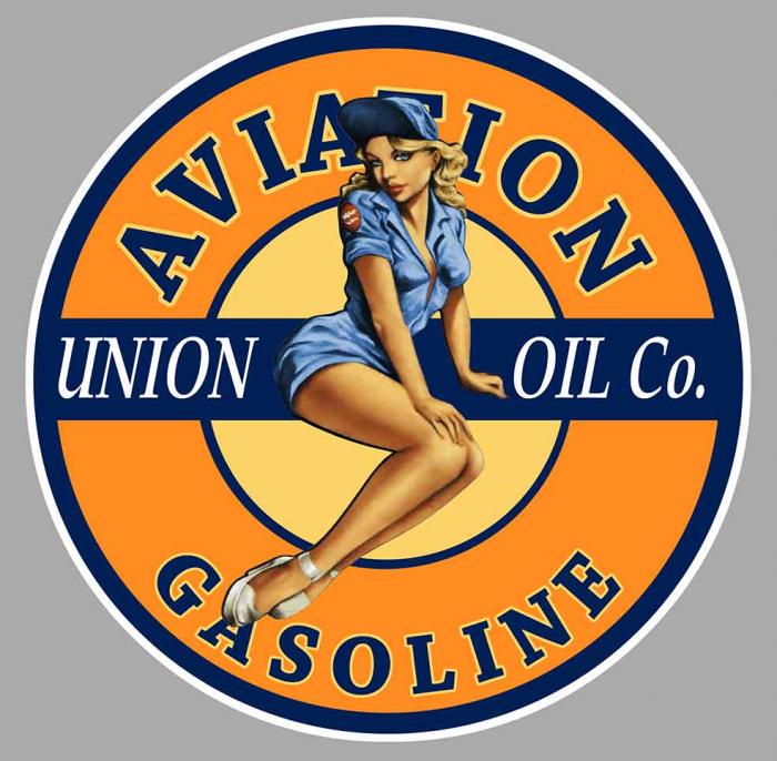 Sticker PINUP GARAGE GASOLINE : Couleur Course