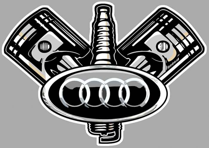 Sticker AUDI  : Couleur Course