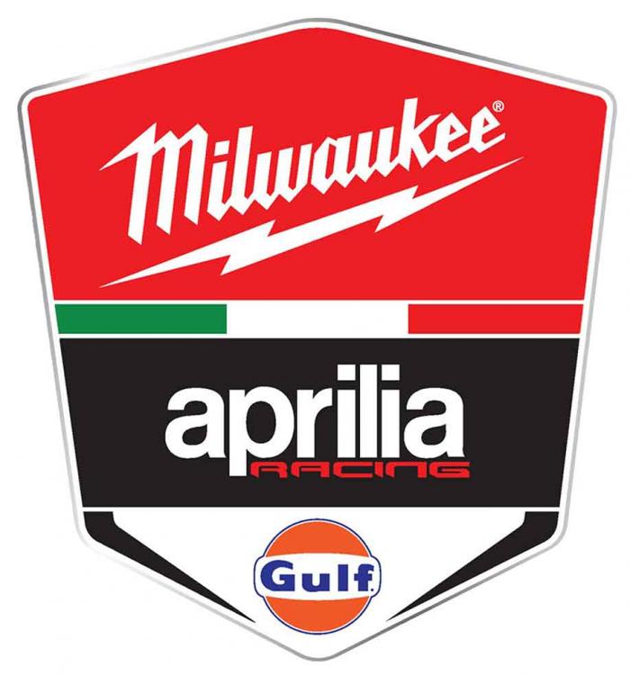 Sticker APRILIA MILWAUKEE : Couleur Course