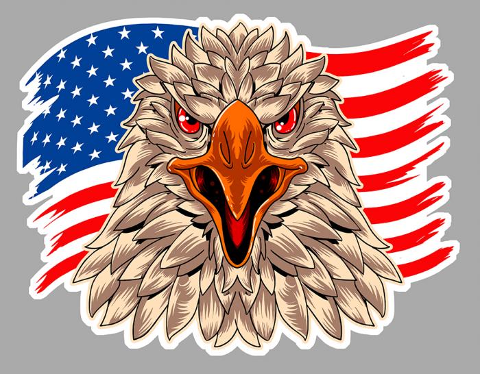 Sticker AIGLE USA : Couleur Course