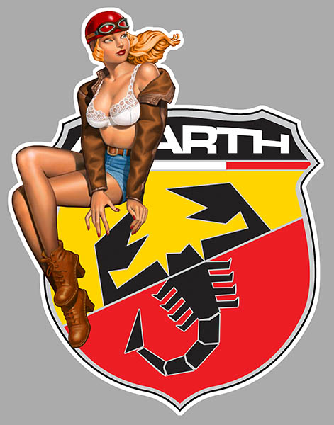 Sticker PINUP ABARTH  : Couleur Course