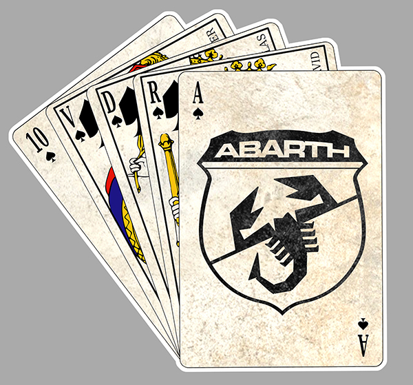 Sticker ABARTH QUINTE FLUSH POKER : Couleur Course