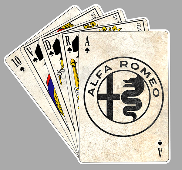 Sticker ALFA ROMEO QUINTE FLUSH POKER : Couleur Course