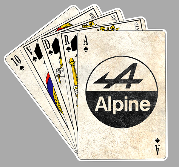 Sticker ALPINE QUINTE FLUSH POKER : Couleur Course