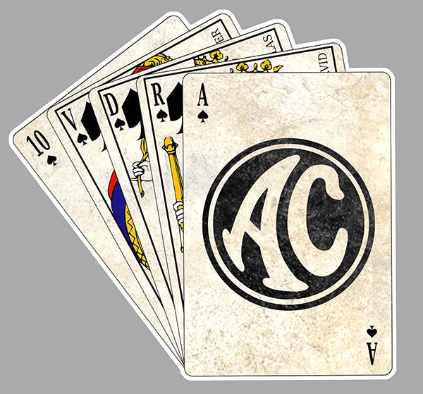 Sticker AC QUINTE FLUSH POKER : Couleur Course
