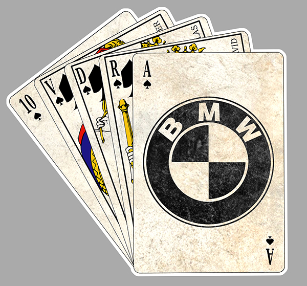 Sticker BMW QUINTE FLUSH POKER : Couleur Course