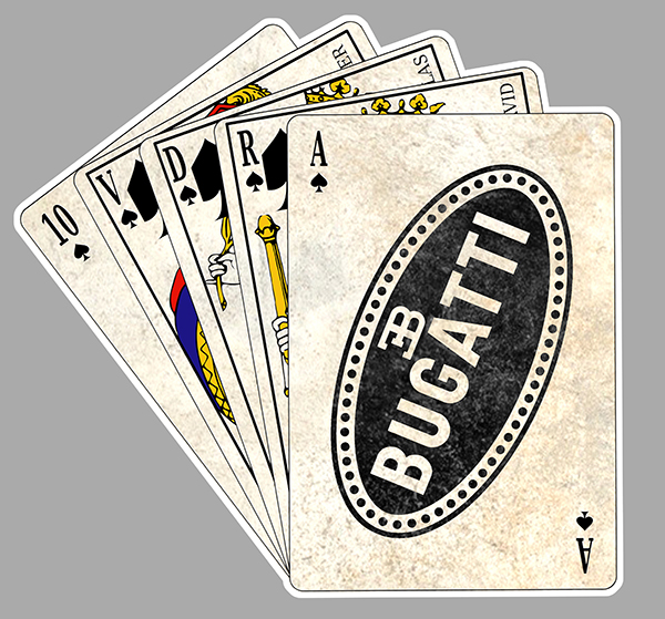 Sticker BUGATTI QUINTE FLUSH POKER : Couleur Course