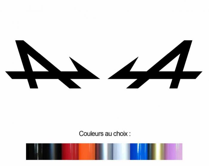 Sticker 2 X ALPINE : Couleur Course