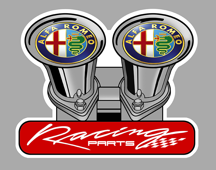 Sticker plastifié ALFA ROMEO Scuderia Racing 6cm x 6cm 