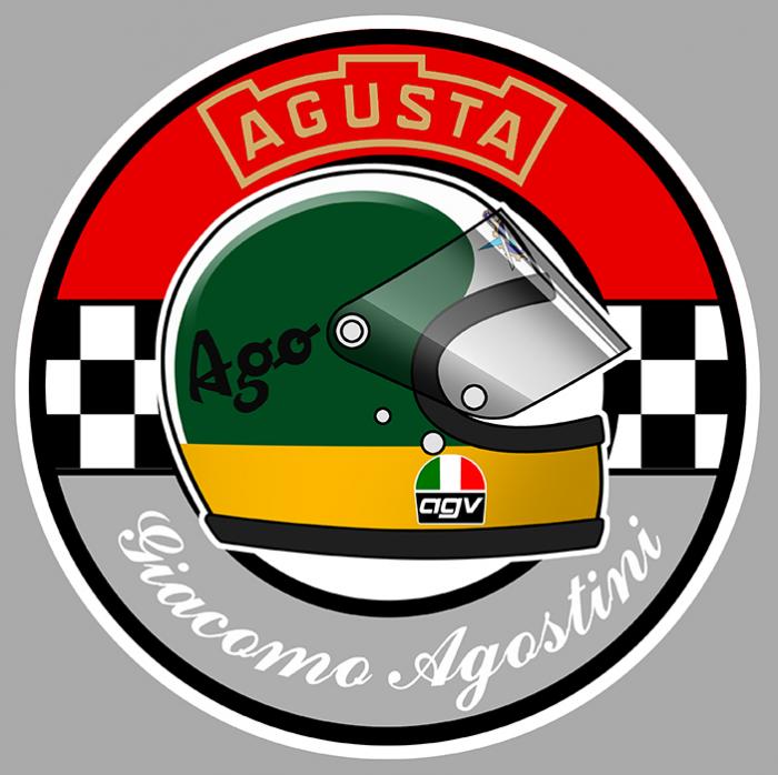 Sticker GIACOMO AGOSTINI  : Couleur Course