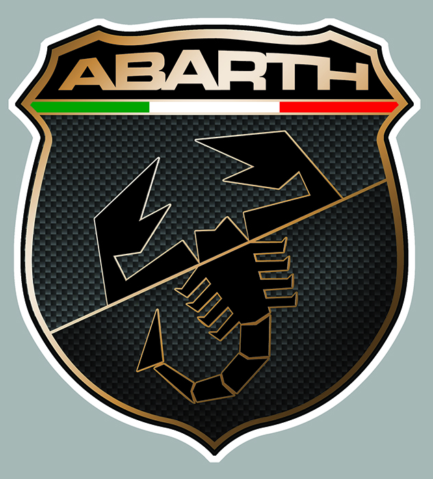 Sticker ABARTH NOIR : Couleur Course