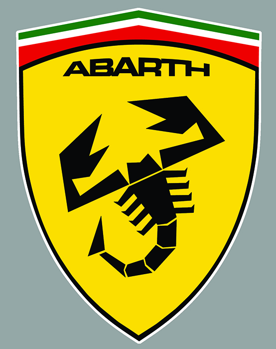 Sticker ABARTH STYLE FERRARI : Couleur Course