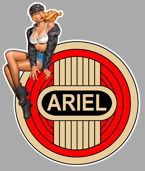 Sticker PINUP ARIEL : Couleur Course