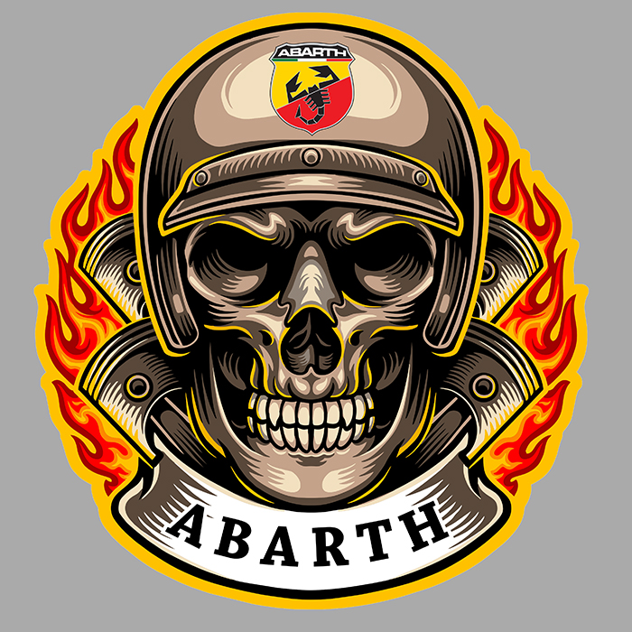 Sticker ABARTH  : Couleur Course