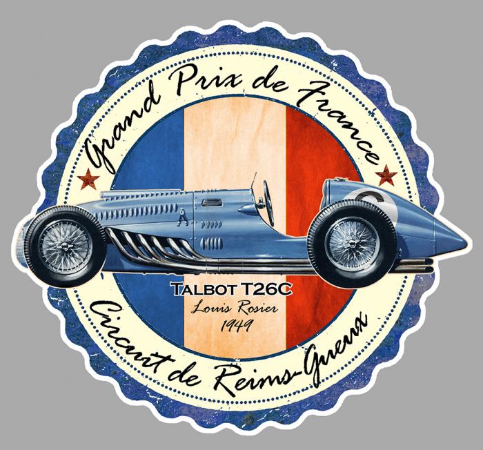 Sticker TALBOT REIMS : Couleur Course