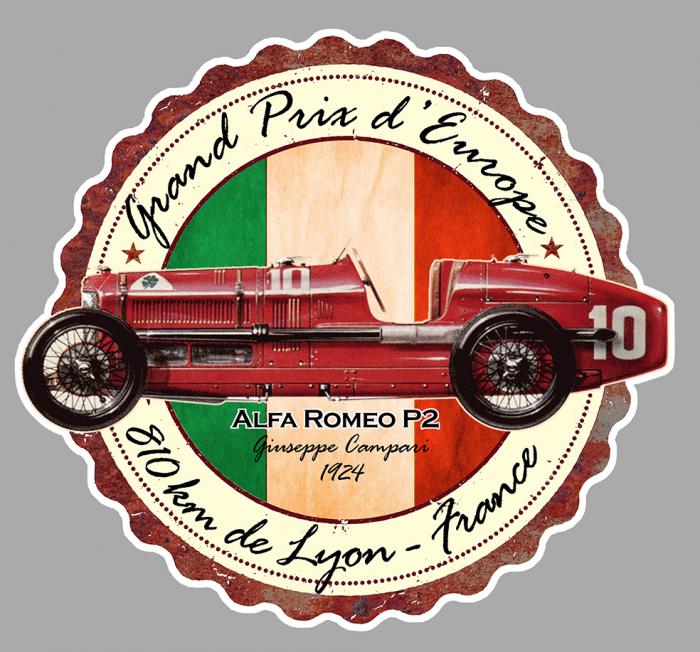 Sticker ALFA ROMEO P2 GRAND PRIX : Couleur Course