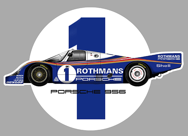 Sticker PORSCHE 956 #1 : Couleur Course