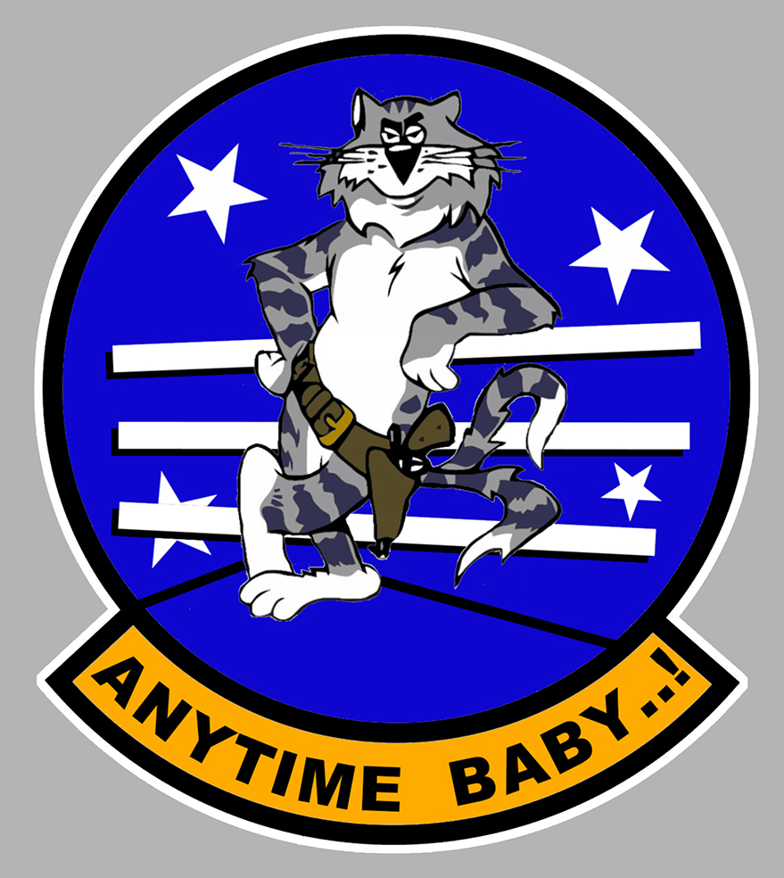 Sticker F14 TOMCAT ANYTIME BABY AV003 : Couleur Course