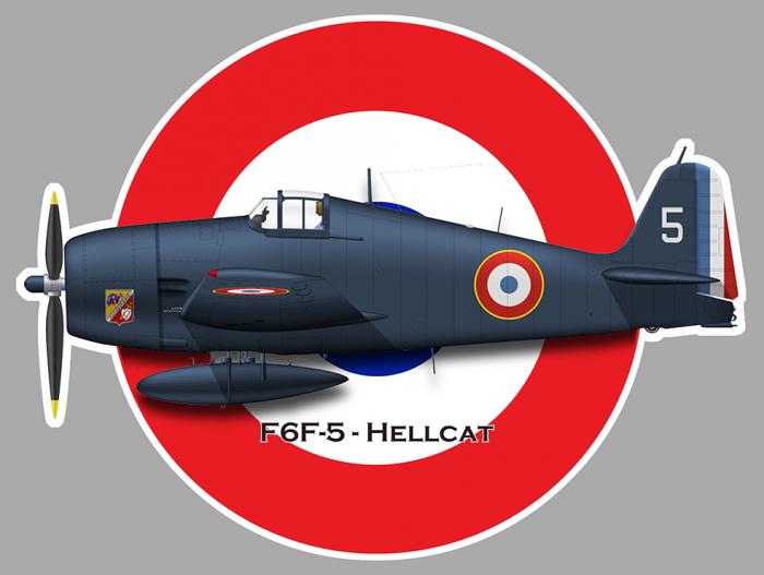 Sticker F6F HELLCAT : Couleur Course