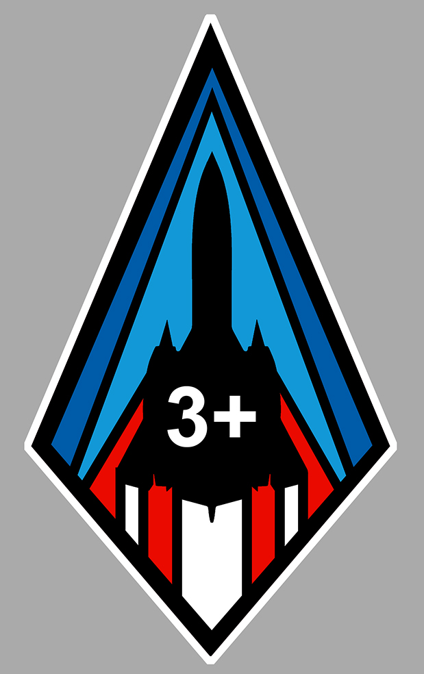 Sticker SR71 BLACKBIRD MACH 3+ : Couleur Course