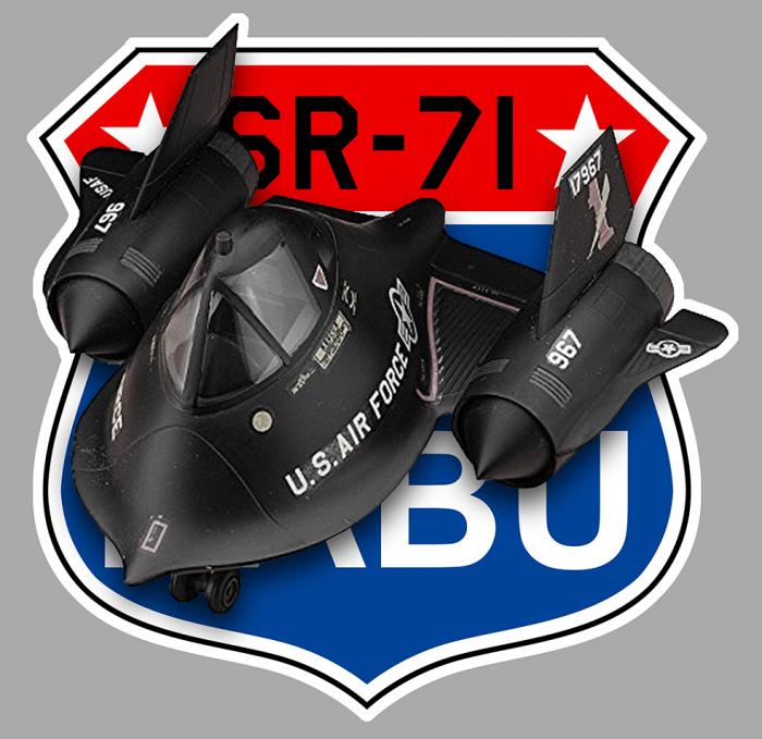 Sticker SR71 BLACKBIRD HABU : Couleur Course