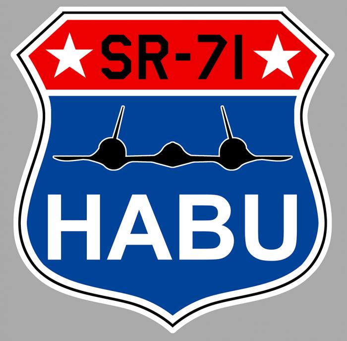 Sticker SR71 BLACKBIRD HABU : Couleur Course