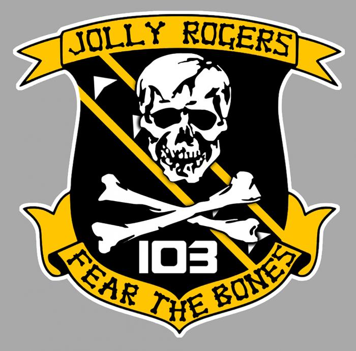 Sticker JOLLY ROGERS 103 NIMITZ : Couleur Course