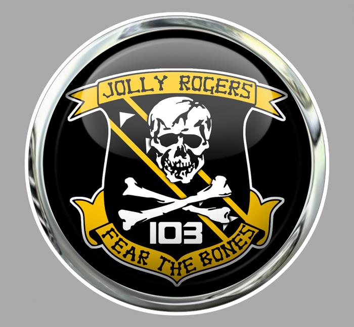 Sticker JOLLY ROGERS 103 NIMITZ : Couleur Course