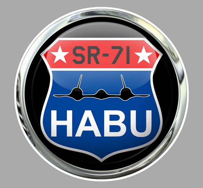 Sticker SR71 BLACKBIRD HABU : Couleur Course