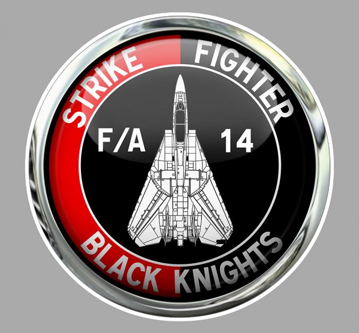 Sticker F14 TOMCAT BLACK KNIGHTS : Couleur Course
