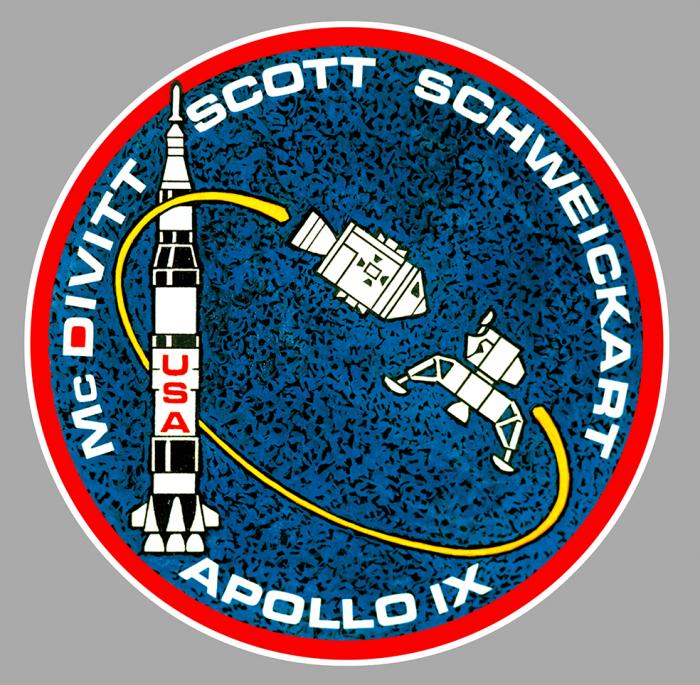 Sticker APOLLO IX 9 NASA : Couleur Course