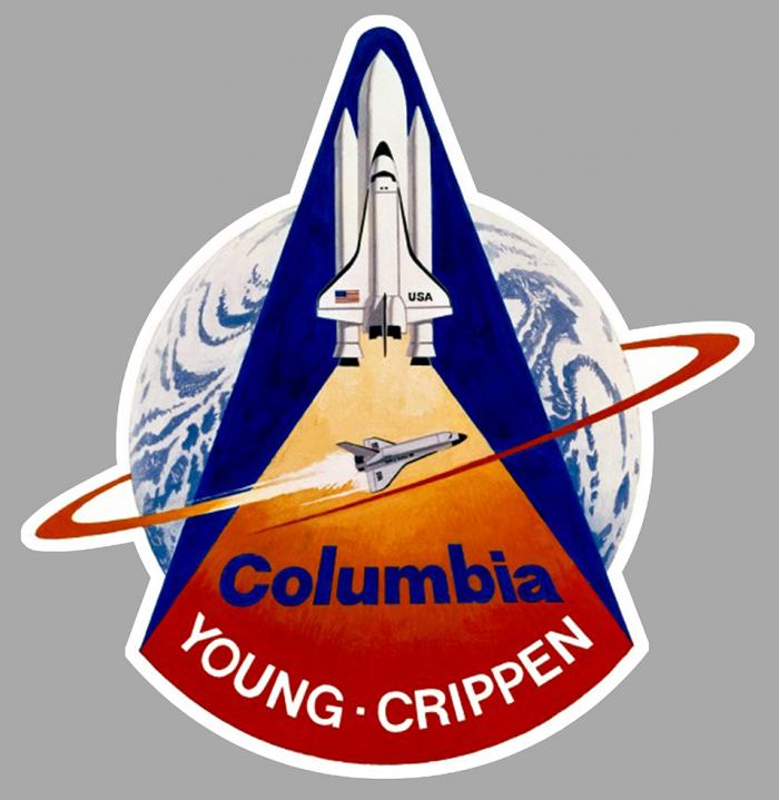 Sticker NAVETTE COLUMBIA NASA : Couleur Course